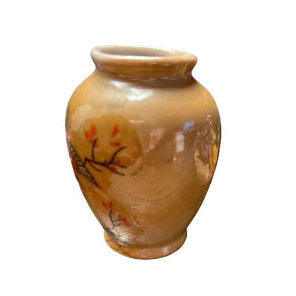 Vintage Hand-Painted Floral & Birds Mini Porcelain Vase Made In Occupied Japan - Picture 2 of 9